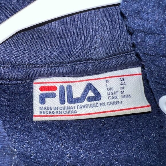 Fila Fleece Hoodie Sweater Jacket M - Picture 3 of 3